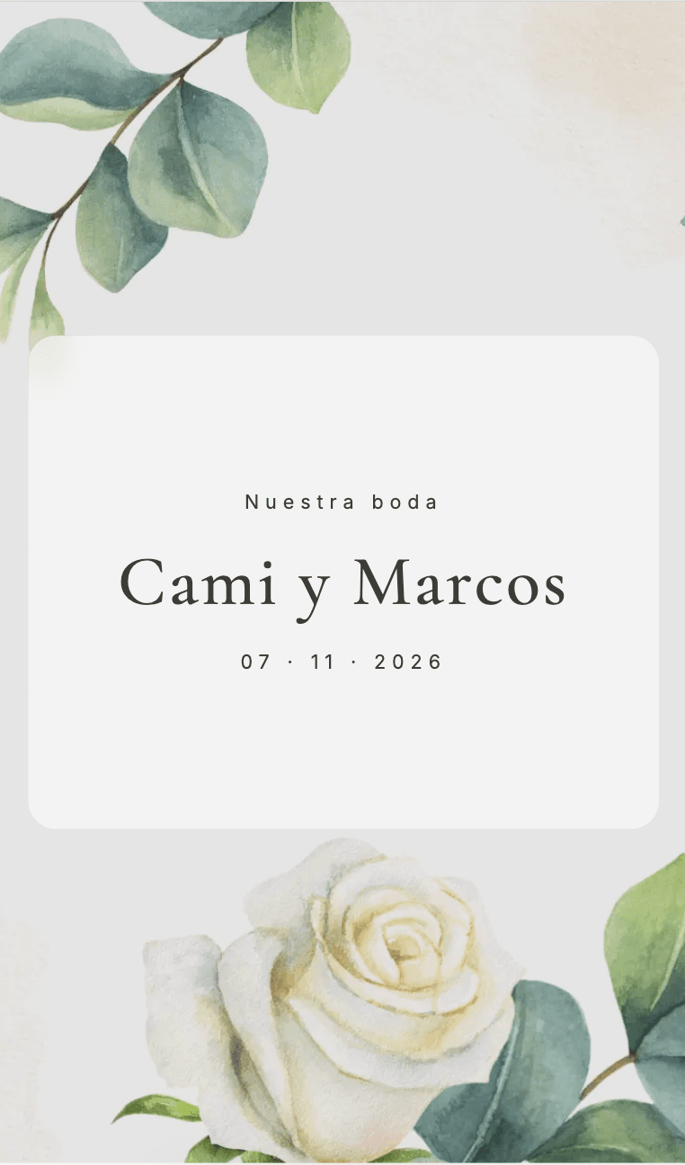 Invitación digital minimalista para bodas y celebraciones - El Gran Día