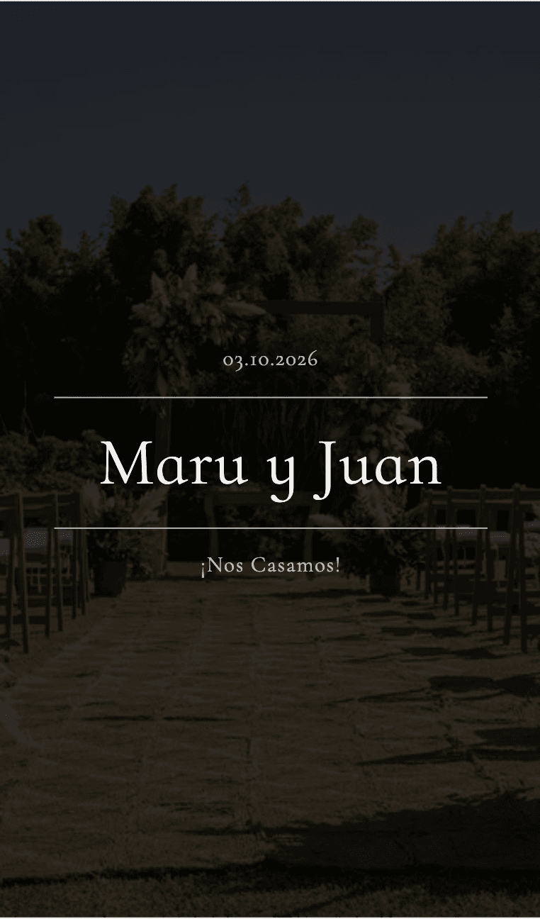 Invitación digital moderna con diseño minimal y elegante - El Gran Día